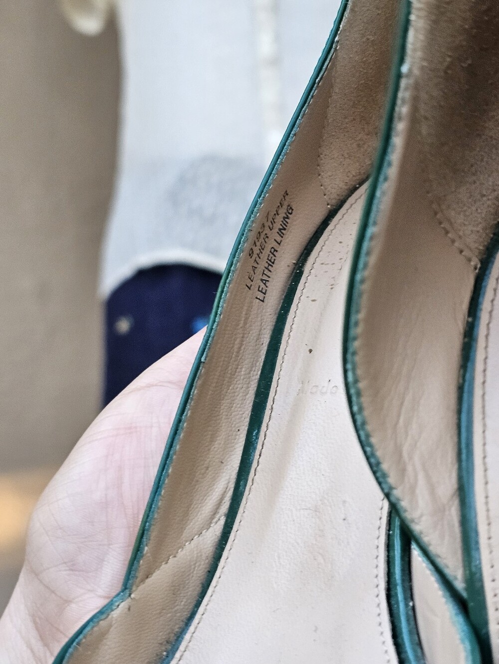 J. Crew Green Patent Leather d'Orsay Pumps sz 6.5 - Picture 4 of 4